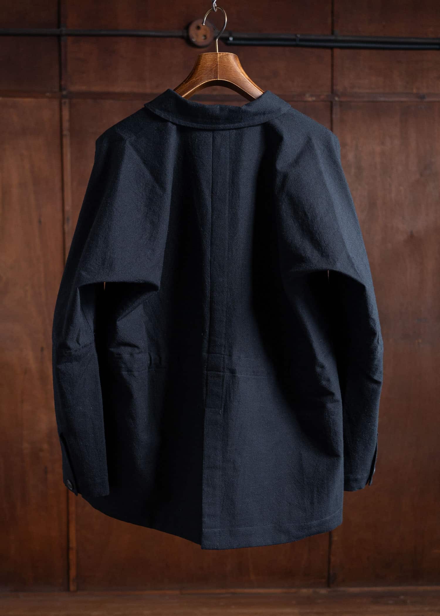 JAN-JAN VAN ESSCHE JACKET#56 Atelier Style Jacket Alpaca Wool Cotton Twill Black