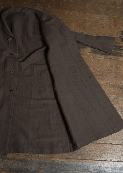 Jurgen Lehl Cardigan Linen Coat J0561FCM361 Brown