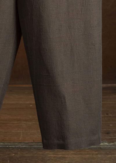 Jurgen Lehl カーディリネン平パンツ J0561FPM361 茶