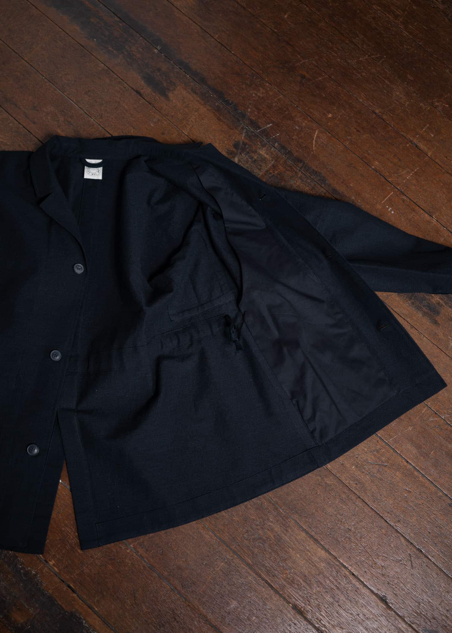 JAN-JAN VAN ESSCHE JACKET#56 Atelier Style Jacket Alpaca Wool Cotton Twill Black