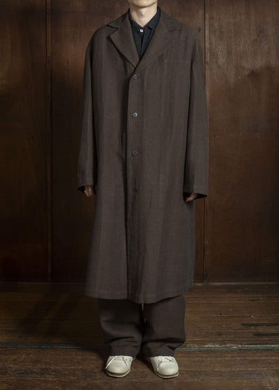 Jurgen Lehl Cardigan Linen Coat J0561FCM361 Brown