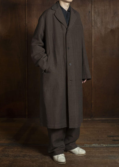 Jurgen Lehl Cardigan Linen Coat J0561FCM361 Brown