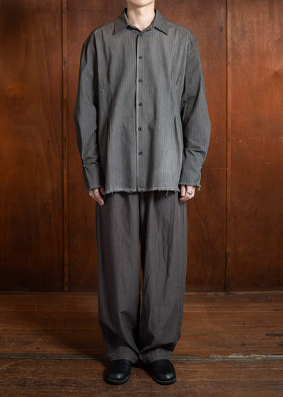 Professor.E DYED LINEN SHIRT 25SS-PE-LSH-06-DYED GRAY