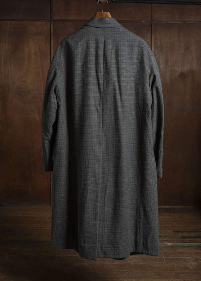 ZIGGY CHEN TATTERSALL PEAK LAPEL LONG COAT 0M2631110