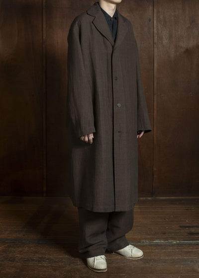 Jurgen Lehl Cardigan Linen Coat J0561FCM361 Brown