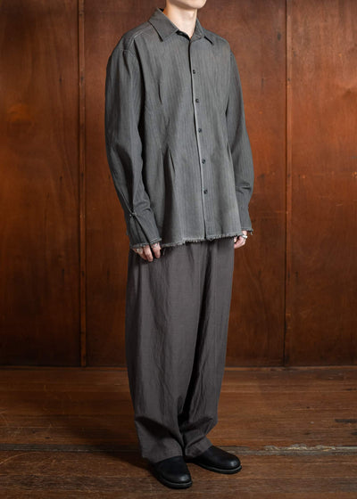 Professor.E DYED LINEN SHIRT 25SS-PE-LSH-06-DYED GRAY