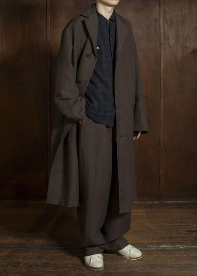 Jurgen Lehl Cardigan Linen Coat J0561FCM361 Brown