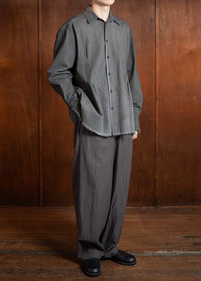 Professor.E DYED LINEN SHIRT 25SS-PE-LSH-06-DYED GRAY