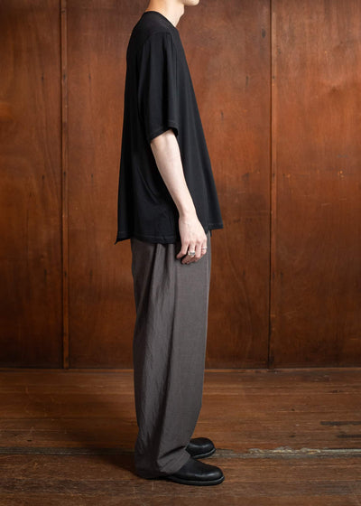 Professor.E SEMI-SHEER T-SHIRT 25SS-PE-TTS-03-BLACK