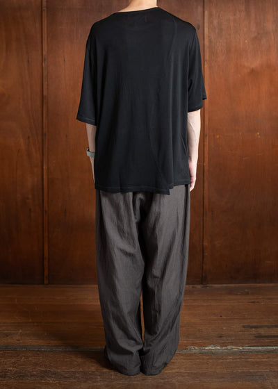 Professor.E SEMI-SHEER T-SHIRT 25SS-PE-TTS-03-BLACK