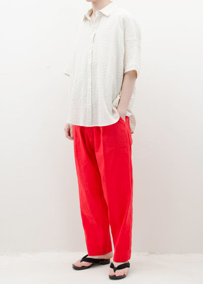 JAN-JAN VAN ESSCHE "TROUSERS#68"POPPY COARSE HEMP/COTTON