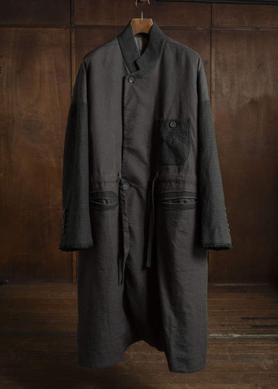 ZIGGY CHEN STAND COLLAR LONG COAT 0M2631109