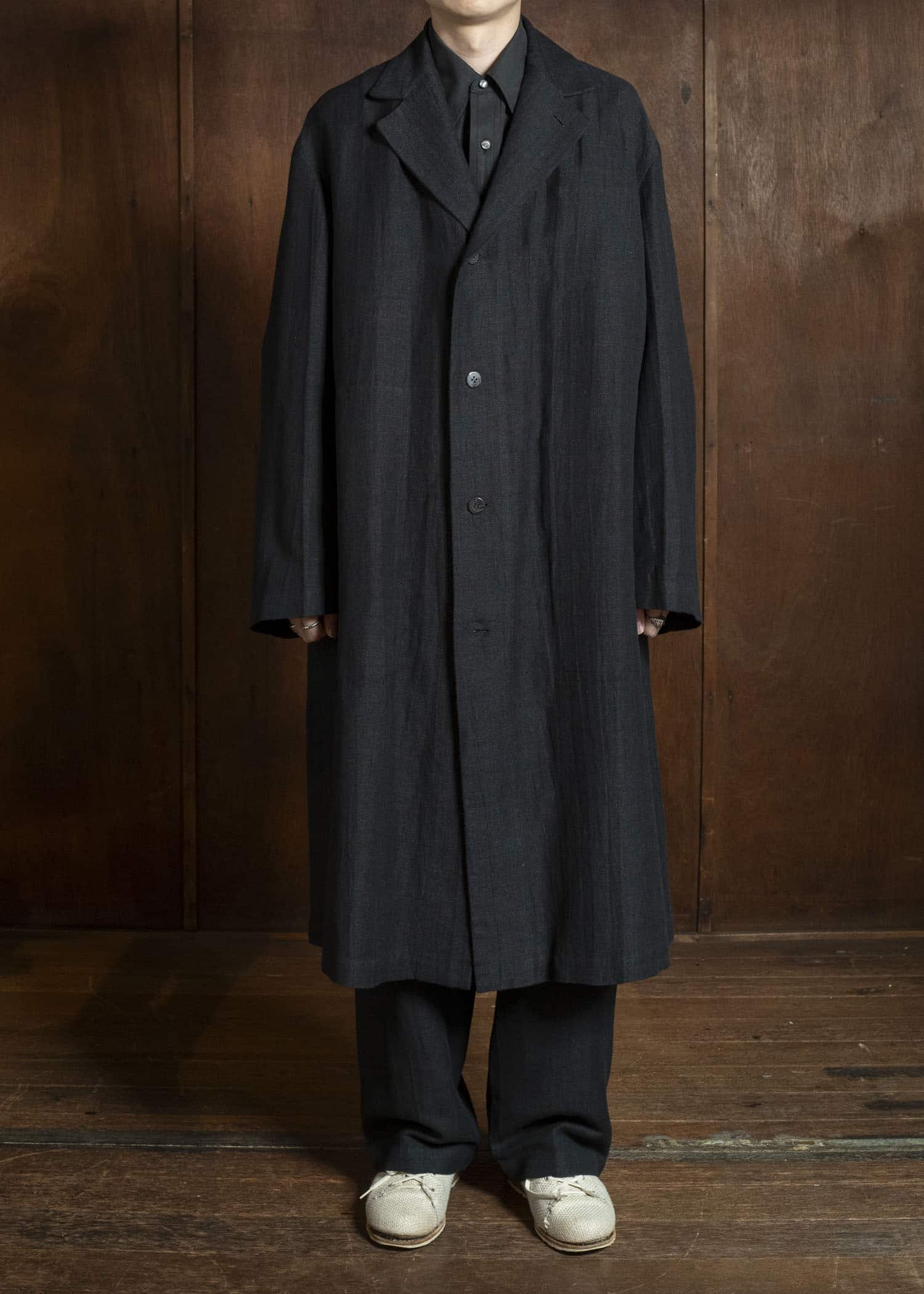 Jurgen Lehl カーディリネン平コート J0561FCM361 墨