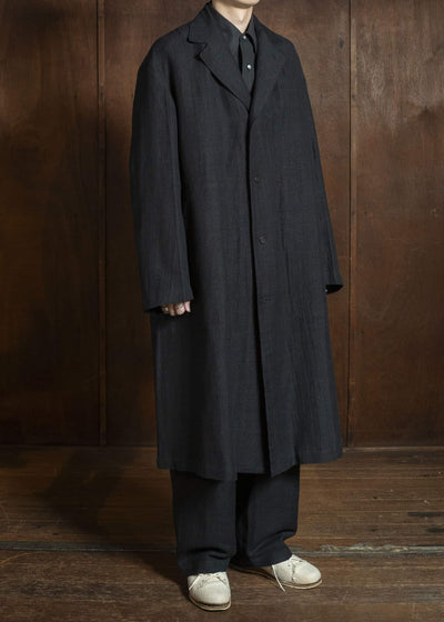 Jurgen Lehl Cardigan Linen Coat J0561FCM361 Black