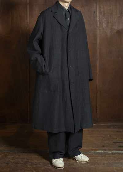 Jurgen Lehl Cardigan Linen Coat J0561FCM361 Black