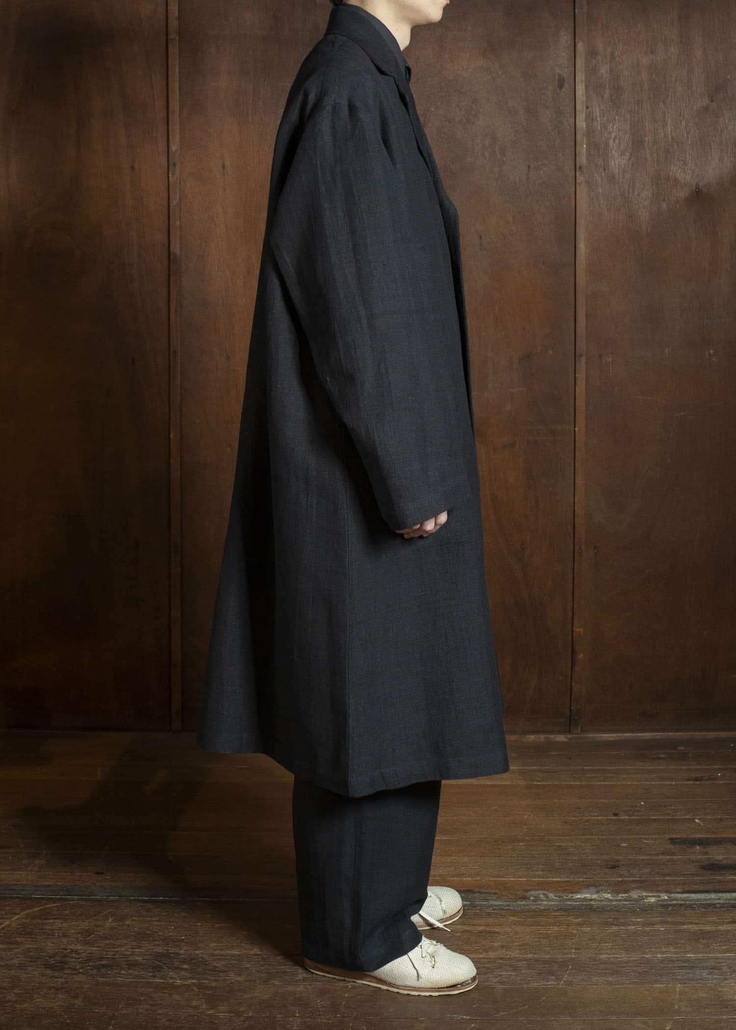 Jurgen Lehl カーディリネン平コート J0561FCM361 墨