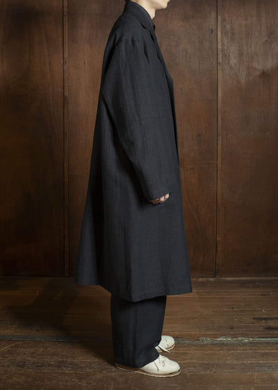 Jurgen Lehl Cardigan Linen Coat J0561FCM361 Black