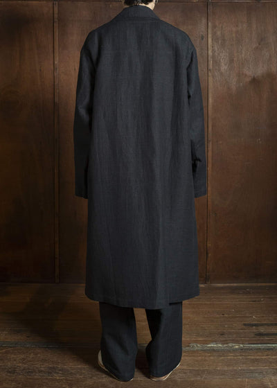 Jurgen Lehl Cardigan Linen Coat J0561FCM361 Black