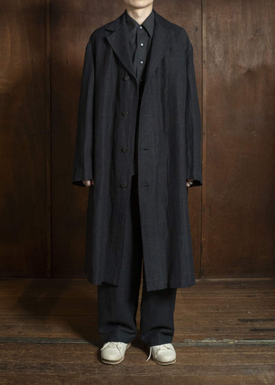 Jurgen Lehl Cardigan Linen Coat J0561FCM361 Black