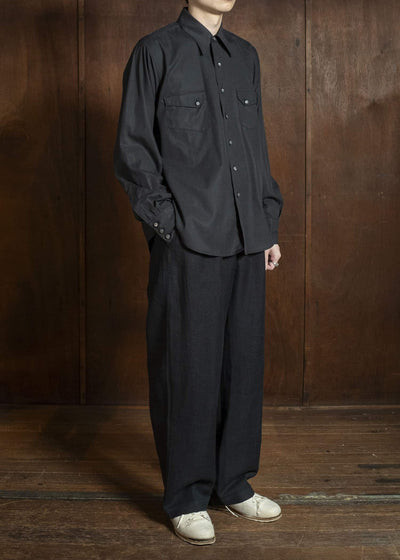 Taiga Takahashi Lot.118-Charcoal Cowboy Shirt Charcoal