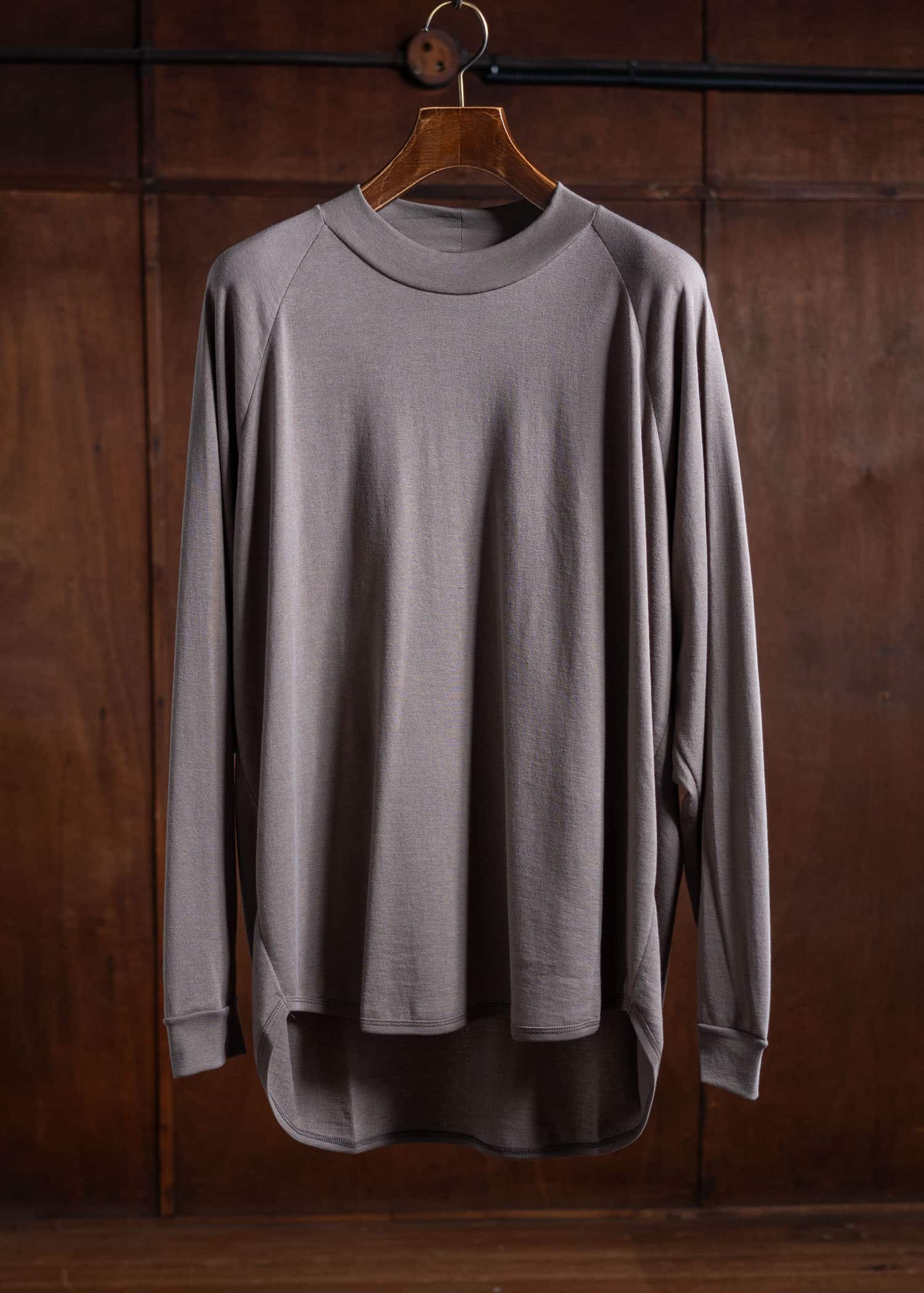 JAN-JAN VAN ESSCHE TEE#84 Wide Fit Crew Neck Tee Cotton Silk Jersey Dove