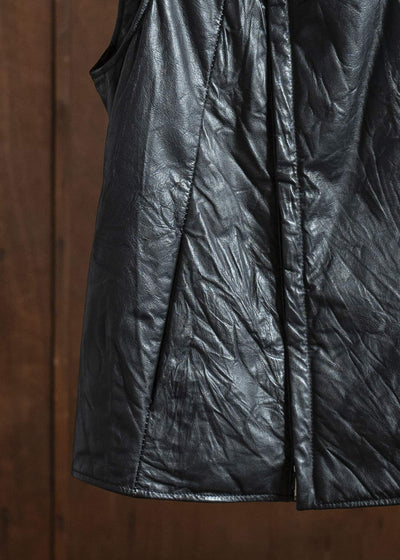 incarnation CALF LEATHER HIGH NECK VEST