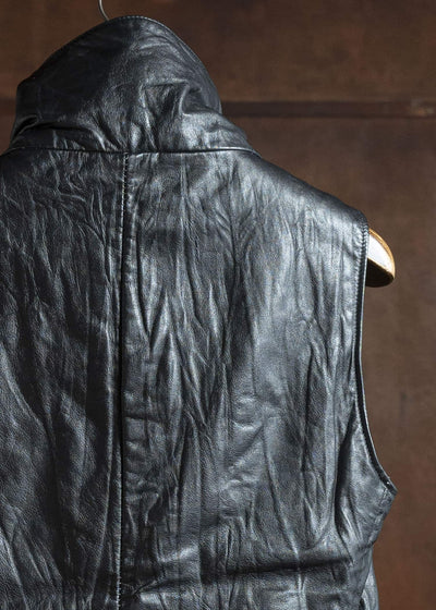 incarnation CALF LEATHER HIGH NECK VEST