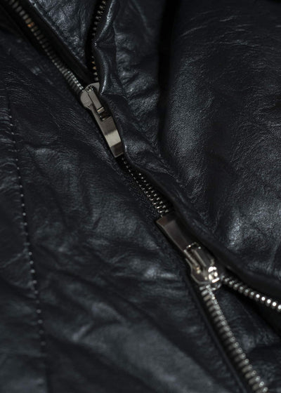 incarnation CALF LEATHER HIGH NECK VEST