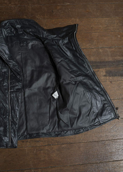 incarnation CALF LEATHER HIGH NECK VEST