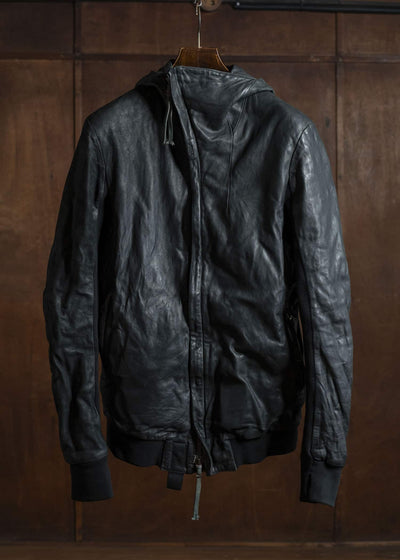 boris bidjan saberi ZIPPER22 HORSE LEATHER JACKET