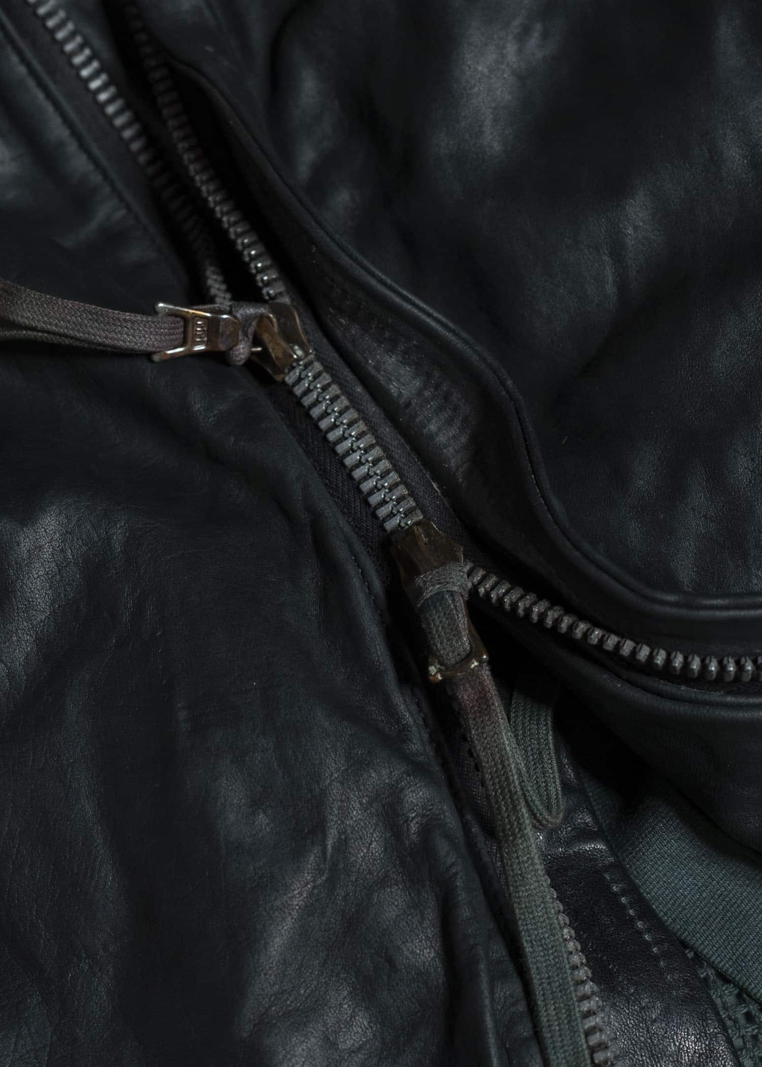 boris bidjan saberi ZIPPER22 HORSE LEATHER JACKET