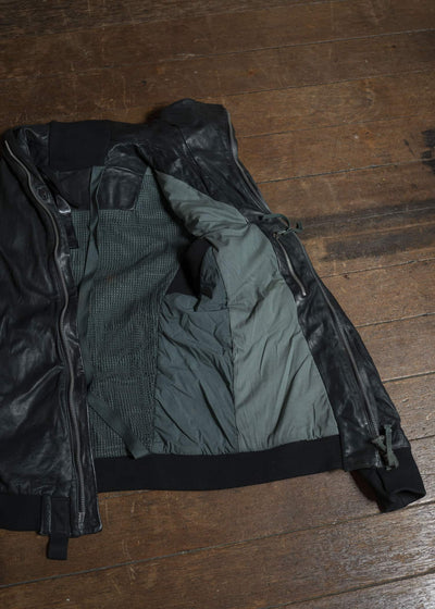 boris bidjan saberi ZIPPER22 HORSE LEATHER JACKET