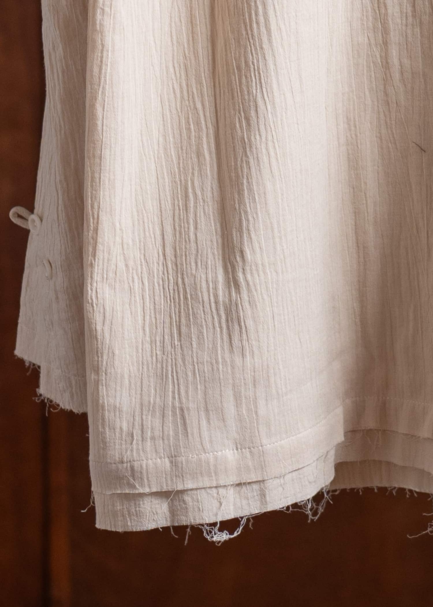 Professor.E WRINKLED-EFFECT SHIRT 24FW-PE-LSH-08-BEIGE