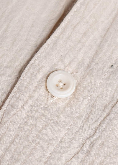 Professor.E WRINKLED-EFFECT SHIRT 24FW-PE-LSH-08-BEIGE