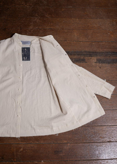 Professor.E WRINKLED-EFFECT SHIRT 24FW-PE-LSH-08-BEIGE
