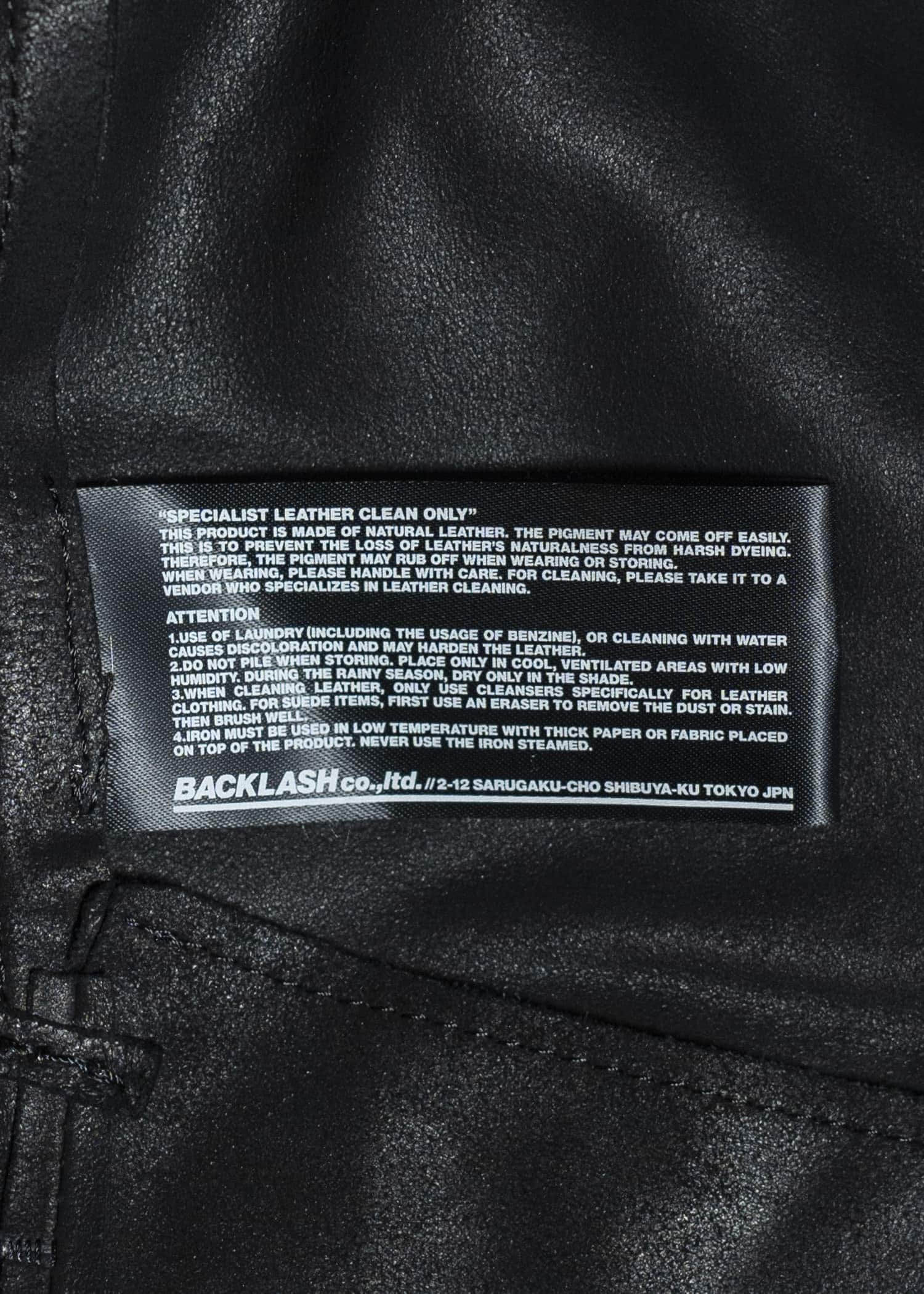 ISAMU KATAYAMA BACKLASH INDIAN GOAT LEATHER JACKET