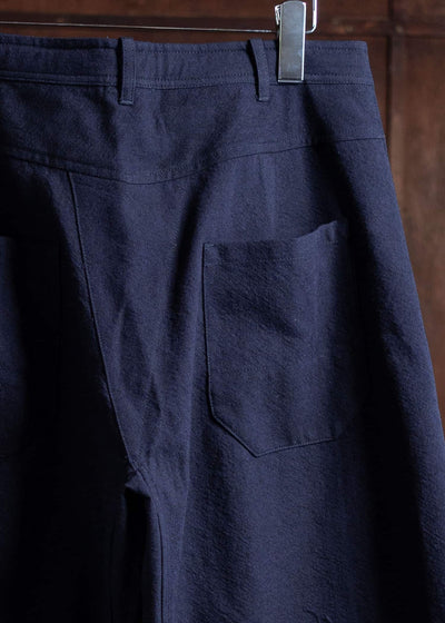 JAN-JAN VAN ESSCHE TROUSERS#78 Oversized 6 Pocket Denim Trousers Cotton Wool Washed Twill Midnight