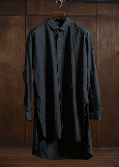 KLASICA COTTON LONG SHIRT BLACK