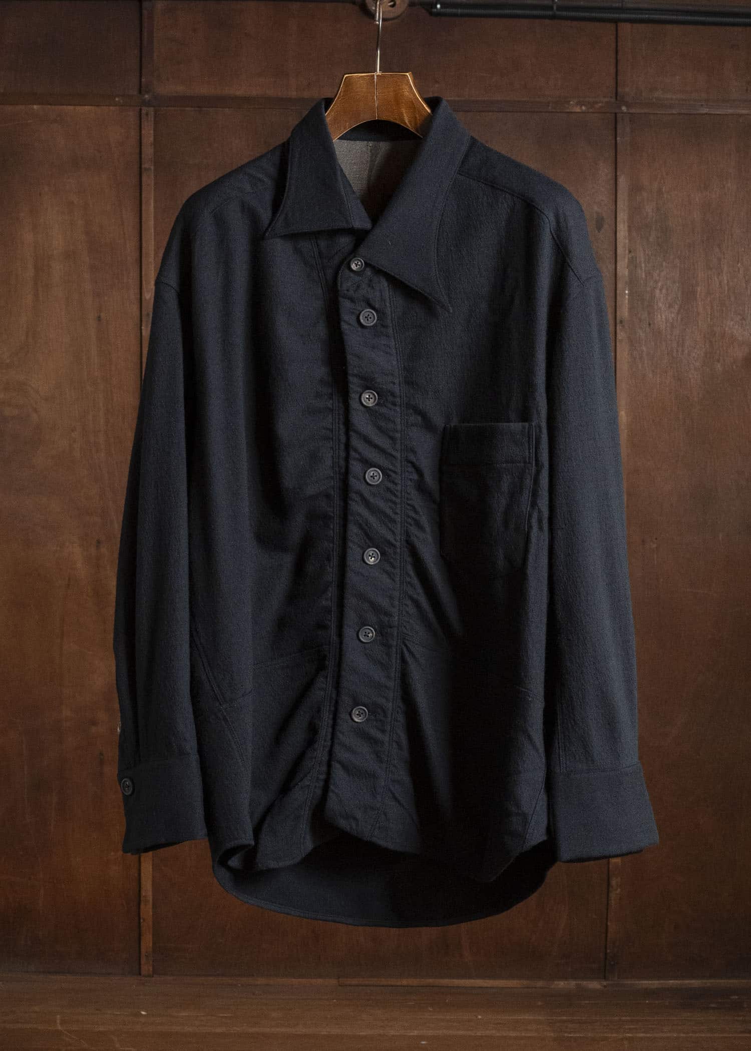 ZIGGY CHEN ASYMMETRIC COLLAR SHIRT 0M2630729