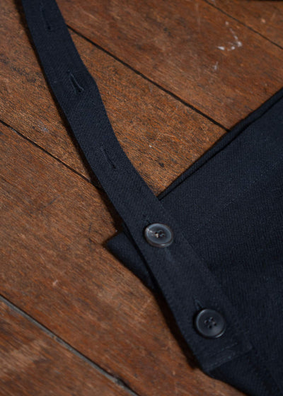 JAN-JAN VAN ESSCHE BAG#37 Small Carrier Bag Alpaca Wool Cotton Twill Black