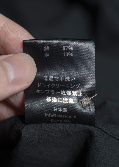 KLASICA COTTON LONG SHIRT BLACK