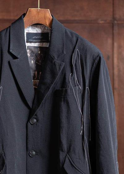 Professor.E GATHERED BLAZER 25SS-PE-JKT-02-BLACK