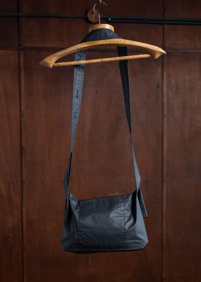 JAN-JAN VAN ESSCHE BAG#37 Small Carrier Bag Coated Cotton Ribstop Off Black