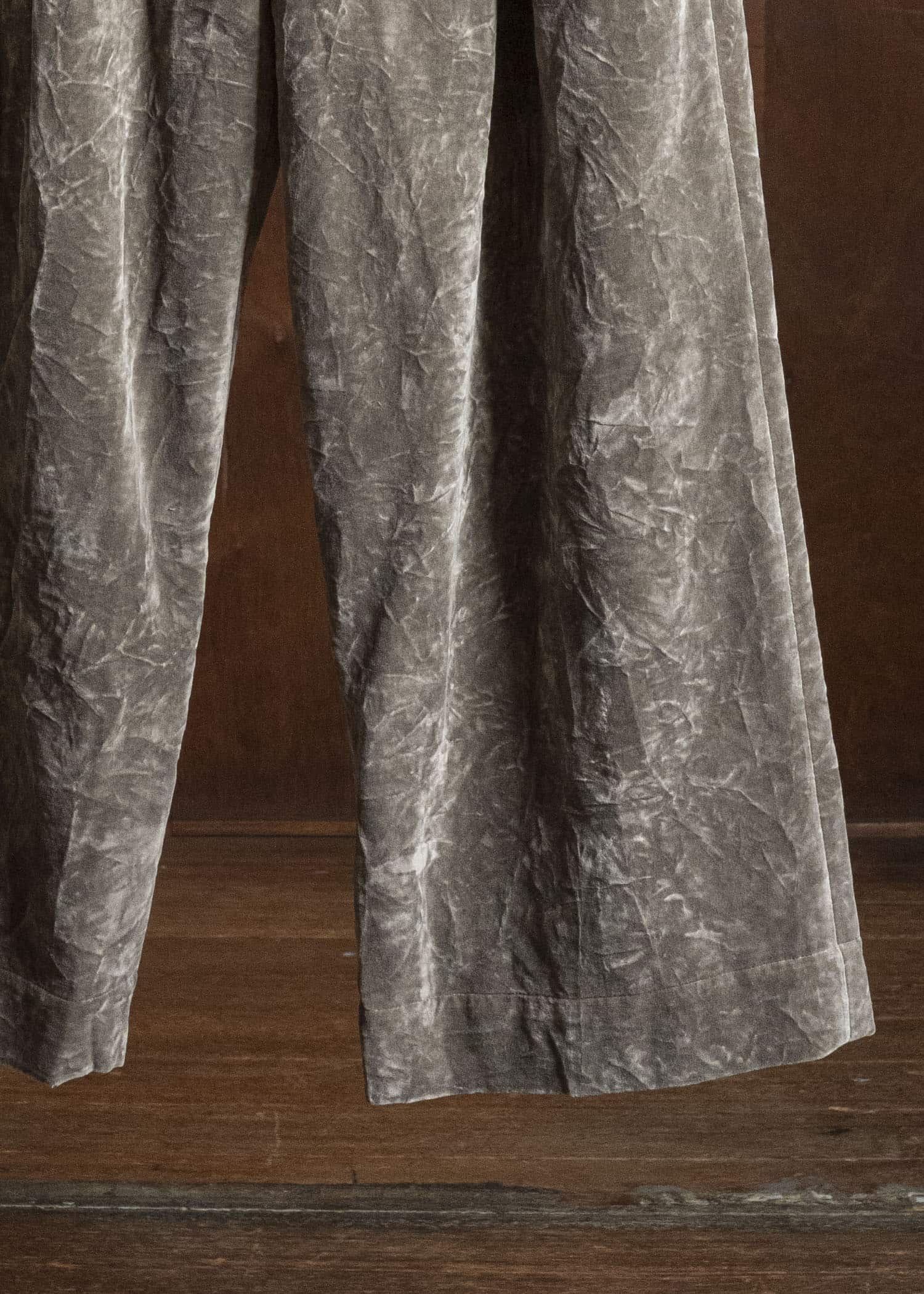ZIGGY CHEN VELVET WIDE-LEG TROUSERS 0M2630533