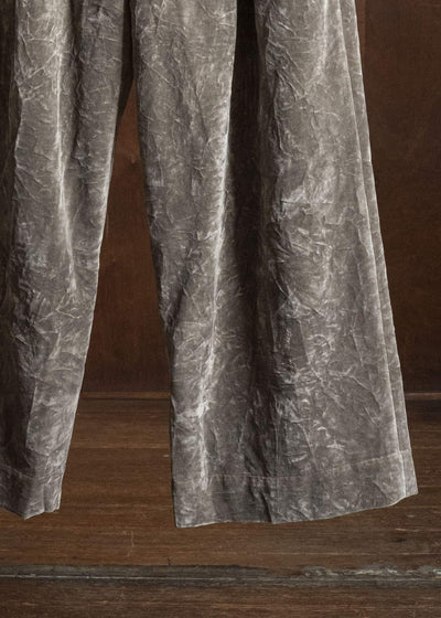ZIGGY CHEN VELVET WIDE-LEG TROUSERS 0M2630533
