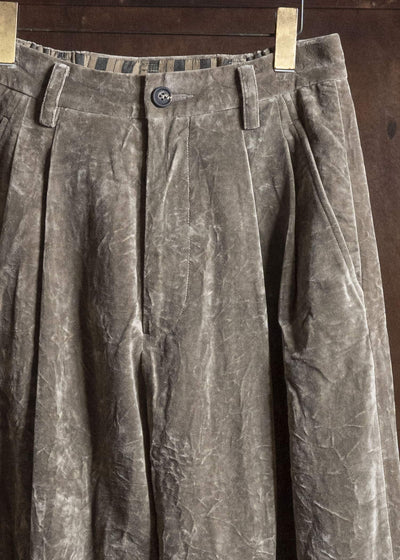 ZIGGY CHEN VELVET WIDE-LEG TROUSERS 0M2630533