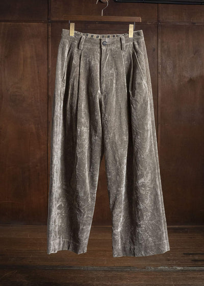 ZIGGY CHEN VELVET WIDE-LEG TROUSERS 0M2630533