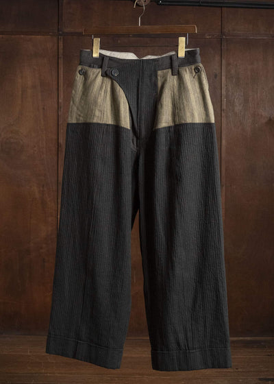 ZIGGY CHEN COLLAGED TROUSERS 0M2630553
