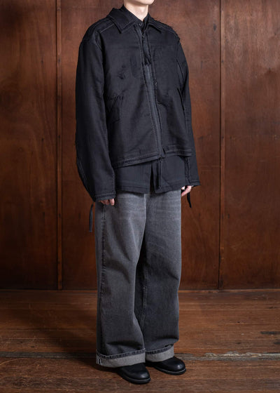 Professor.E PRICK STITCH LAYERED JKT 25SS-PE-JKT-05-BLACK