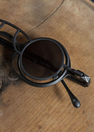 RIGARDS RG0105TI BOX SET ANTIQUE BLACK (FRAME) x BLACK + GREEN (CLIP) x DARK GRAY (LENS)ANTIQUE BLACK (FRAME) x BLACK + GREEN (CLIP) x DARK GRAY (LENS)
